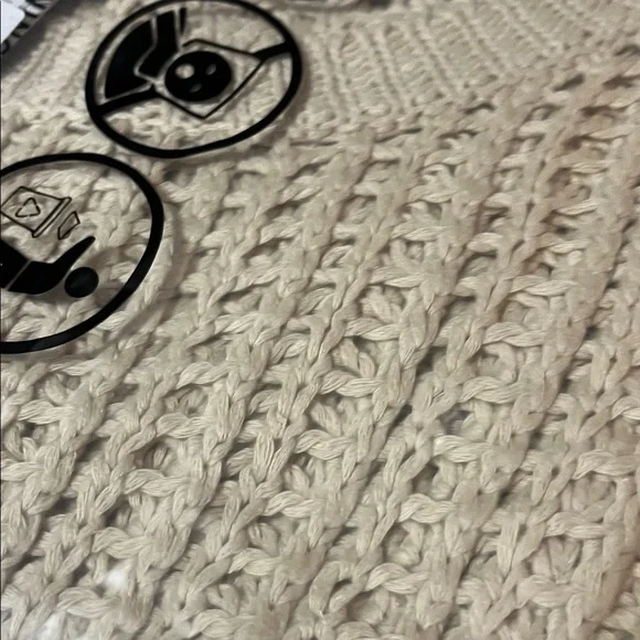 Crochet Short Sleeve Hollow Out Knit  Mesh Tunic Tops Sz XL Women - Picture 3 of 3